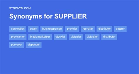 synonym for suppliers.